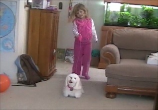 Jessie's new walking puppy